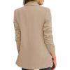 imageCicy Bell Womens Casual Long Sleeve Blazer Solid Color Loose Lapel Button Blazer JacketApricot