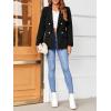imageCicy Bell Womens Casual Long Sleeve Blazer Solid Color Loose Lapel Button Blazer JacketBlack