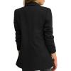 imageCicy Bell Womens Casual Long Sleeve Blazer Solid Color Loose Lapel Button Blazer JacketBlack