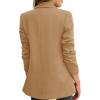 imageCicy Bell Womens Casual Long Sleeve Blazer Solid Color Loose Lapel Button Blazer JacketKhaki