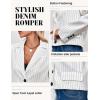 imageCicy Bell Womens Cropped Striped Blazer Casual Long Sleeve Lapel Button Down Work Blazer JacketsBlack