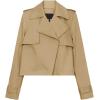 imageCicy Bell Womens Cropped Trench Coat Casual Long Sleeve Notched Lapel Blazer JacketCamel