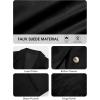 imageCicy Bell Womens Faux Suede Fringe Jacket Casual Blazer Long Sleeve Lapel Button Front Suit JacketsBlack