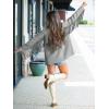 imageCicy Bell Womens Faux Suede Fringe Jacket Casual Blazer Long Sleeve Lapel Button Front Suit JacketsGrey