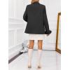 imageCicy Bell Womens Feather Cuff Oversized Blazer Jacket Dressy Open Front Elegant Long Sleeve Party OutfitsBlack
