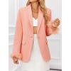 imageCicy Bell Womens Feather Cuff Oversized Blazer Jacket Dressy Open Front Elegant Long Sleeve Party OutfitsPink Orange