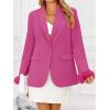 imageCicy Bell Womens Feather Cuff Oversized Blazer Jacket Dressy Open Front Elegant Long Sleeve Party OutfitsRose Red