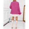 imageCicy Bell Womens Feather Cuff Oversized Blazer Jacket Dressy Open Front Elegant Long Sleeve Party OutfitsRose Red