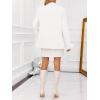 imageCicy Bell Womens Feather Cuff Oversized Blazer Jacket Dressy Open Front Elegant Long Sleeve Party OutfitsWhite