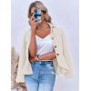 imageCicy Bell Elegant Women Blazer Business Work Office Peplum Hem Jacket Open Front Herringbone CoatsBeige