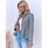 imageCicy Bell Elegant Women Blazer Business Work Office Peplum Hem Jacket Open Front Herringbone CoatsBlue