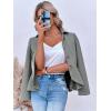 imageCicy Bell Elegant Women Blazer Business Work Office Peplum Hem Jacket Open Front Herringbone CoatsDark Gray