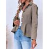 imageCicy Bell Elegant Women Blazer Business Work Office Peplum Hem Jacket Open Front Herringbone CoatsKhaki