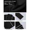 imageCicy Bell Womens Belted Casual Blazer Long Sleeve Open Front Contrast Binding Suit Jackets Dressy Blouse TopsBlack