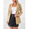 imageCicy Bell Womens Belted Casual Blazer Long Sleeve Open Front Contrast Binding Suit Jackets Dressy Blouse TopsKhaki