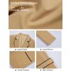 imageCicy Bell Womens Belted Casual Blazer Long Sleeve Open Front Contrast Binding Suit Jackets Dressy Blouse TopsKhaki
