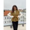 imageCicy Bell Womens Diamond Quilted Puffer Vest Open Front Puffy Sleeveless Jacket Fall Work Casual OuterwearArmy Green