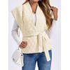 imageCicy Bell Womens Diamond Quilted Puffer Vest Open Front Puffy Sleeveless Jacket Fall Work Casual OuterwearBeige