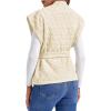 imageCicy Bell Womens Diamond Quilted Puffer Vest Open Front Puffy Sleeveless Jacket Fall Work Casual OuterwearBeige