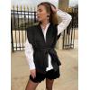 imageCicy Bell Womens Diamond Quilted Puffer Vest Open Front Puffy Sleeveless Jacket Fall Work Casual OuterwearBlack