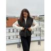 imageCicy Bell Womens Diamond Quilted Puffer Vest Open Front Puffy Sleeveless Jacket Fall Work Casual OuterwearBlack