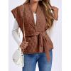 imageCicy Bell Womens Diamond Quilted Puffer Vest Open Front Puffy Sleeveless Jacket Fall Work Casual OuterwearCaramel