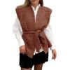 imageCicy Bell Womens Diamond Quilted Puffer Vest Open Front Puffy Sleeveless Jacket Fall Work Casual OuterwearCaramel