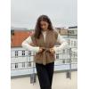 imageCicy Bell Womens Diamond Quilted Puffer Vest Open Front Puffy Sleeveless Jacket Fall Work Casual OuterwearKhaki
