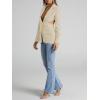 imageCicy Bell Womens Fitted Sexy Blazers Casual Open Front Long Sleeve Trendy Tailored Cut Out Blazer JacketsBeige