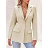 imageCicy Bell Womens Fitted Sexy Blazers Casual Open Front Long Sleeve Trendy Tailored Cut Out Blazer JacketsBeige