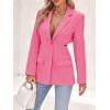 imageCicy Bell Womens Fitted Sexy Blazers Casual Open Front Long Sleeve Trendy Tailored Cut Out Blazer JacketsHot Pink