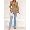 imageCicy Bell Womens Fitted Sexy Blazers Casual Open Front Long Sleeve Trendy Tailored Cut Out Blazer JacketsKhaki