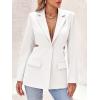 imageCicy Bell Womens Fitted Sexy Blazers Casual Open Front Long Sleeve Trendy Tailored Cut Out Blazer JacketsWhite