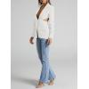 imageCicy Bell Womens Fitted Sexy Blazers Casual Open Front Long Sleeve Trendy Tailored Cut Out Blazer JacketsWhite
