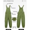 imageCicy Bell Womens Fleece Overalls Warm Winter Loose Fit Fuzzy Jumpsuits Casual Adjustable Strap Bib Travel OutfitsArmy Green