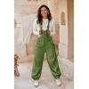 imageCicy Bell Womens Fleece Overalls Warm Winter Loose Fit Fuzzy Jumpsuits Casual Adjustable Strap Bib Travel OutfitsArmy Green