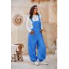 imageCicy Bell Womens Fleece Overalls Warm Winter Loose Fit Fuzzy Jumpsuits Casual Adjustable Strap Bib Travel OutfitsBlue