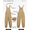 imageCicy Bell Womens Fleece Overalls Warm Winter Loose Fit Fuzzy Jumpsuits Casual Adjustable Strap Bib Travel OutfitsKhaki