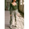 imageCicy Bell Womens Long Sleeve Tops Tight Ribbed Knit Scoop Neck Henley Shirts 2024 Fall Fitted Basic TeeArmy Green