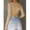 imageCicy Bell Womens Long Sleeve Tops Tight Ribbed Knit Scoop Neck Henley Shirts 2024 Fall Fitted Basic TeeBeige