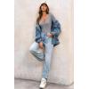 imageCicy Bell Womens Long Sleeve Tops Tight Ribbed Knit Scoop Neck Henley Shirts 2024 Fall Fitted Basic TeeLight Grey