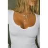 imageCicy Bell Womens Long Sleeve Tops Tight Ribbed Knit Scoop Neck Henley Shirts 2024 Fall Fitted Basic TeeWhite