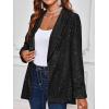 imageCicy Bell Womens Sequin Shiny Blazer Casual Laple Long Sleeve Sparkly Party Jackets BlazerBlack