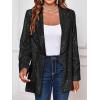 imageCicy Bell Womens Sequin Shiny Blazer Casual Laple Long Sleeve Sparkly Party Jackets BlazerBlack