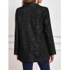 imageCicy Bell Womens Sequin Shiny Blazer Casual Laple Long Sleeve Sparkly Party Jackets BlazerBlack