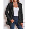 imageCicy Bell Womens Sequin Shiny Blazer Casual Laple Long Sleeve Sparkly Party Jackets BlazerBlack