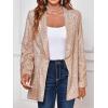 imageCicy Bell Womens Sequin Shiny Blazer Casual Laple Long Sleeve Sparkly Party Jackets BlazerChampagne Gold