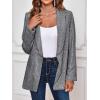 imageCicy Bell Womens Sequin Shiny Blazer Casual Laple Long Sleeve Sparkly Party Jackets BlazerGrey