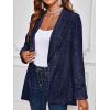 imageCicy Bell Womens Sequin Shiny Blazer Casual Laple Long Sleeve Sparkly Party Jackets BlazerNavy