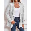 imageCicy Bell Womens Sequin Shiny Blazer Casual Laple Long Sleeve Sparkly Party Jackets BlazerWhite